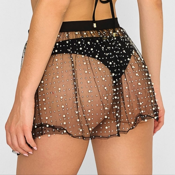 Beach Bunny black pearl cover up. Size small. - Picture 2 of 7